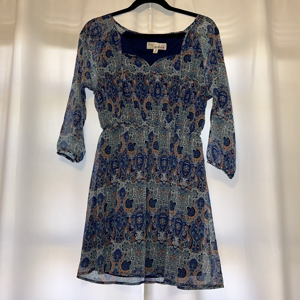 {Derek Heart} Boho Paisley Print Dress